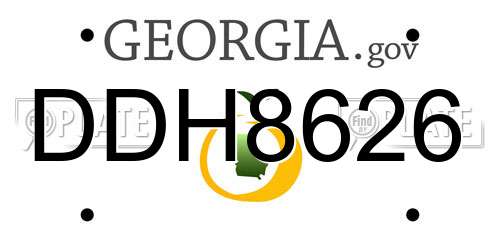 DDH8626 Georgia License Plate