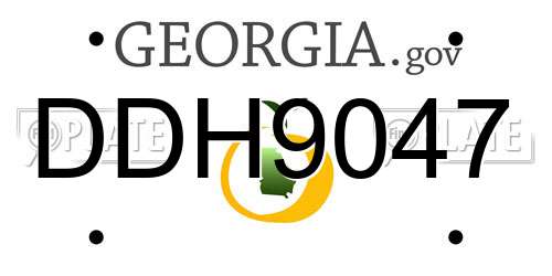 DDH9047 Georgia License Plate