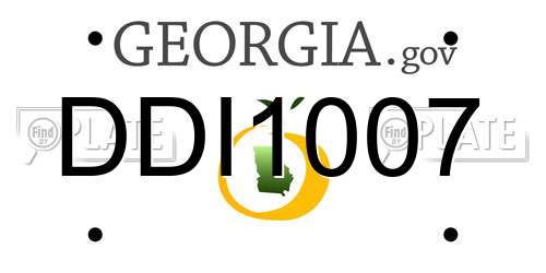 DDI1007 Georgia License Plate