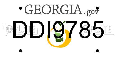 DDI9785 Georgia License Plate