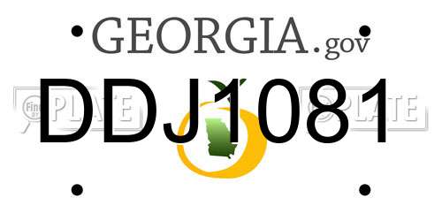 DDJ1081 Georgia License Plate