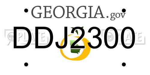 DDJ2300 Georgia License Plate