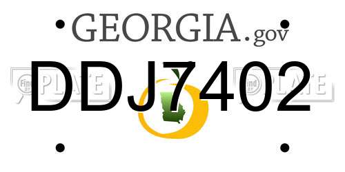DDJ7402 Georgia License Plate