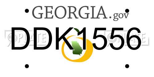 DDK1556 Georgia License Plate