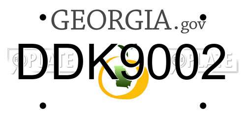 DDK9002 Georgia License Plate