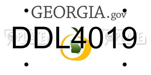 DDL4019 Georgia License Plate