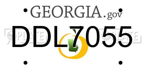 DDL7055 Georgia License Plate
