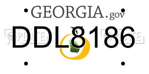DDL8186 Georgia License Plate