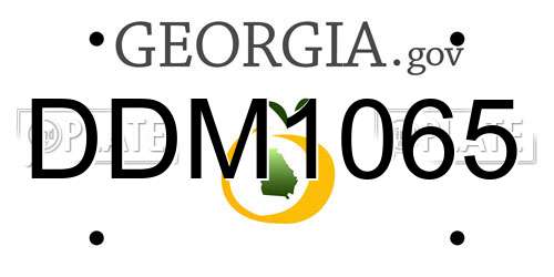 DDM1065 Georgia License Plate