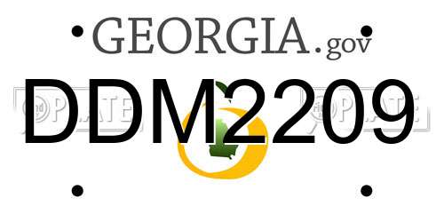 DDM2209 Georgia License Plate