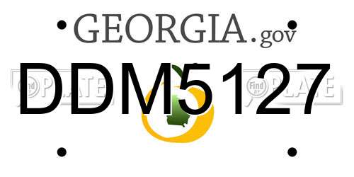 DDM5127 Georgia License Plate