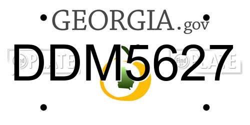 DDM5627 Georgia License Plate
