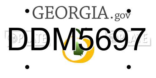 DDM5697 Georgia License Plate