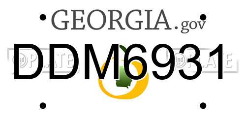 DDM6931 Georgia License Plate