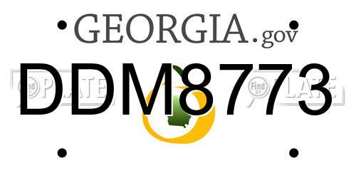 DDM8773 Georgia License Plate