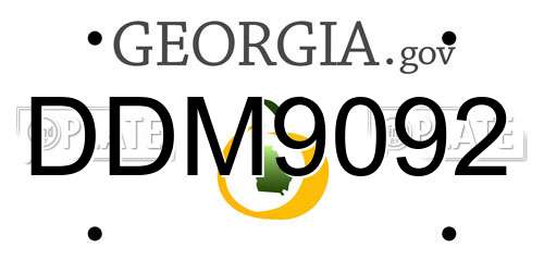 DDM9092 Georgia License Plate