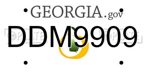 DDM9909 Georgia License Plate