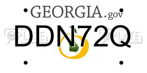 DDN72Q Georgia License Plate