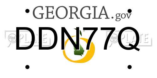DDN77Q Georgia License Plate