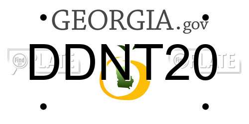 DDNT20 Georgia License Plate