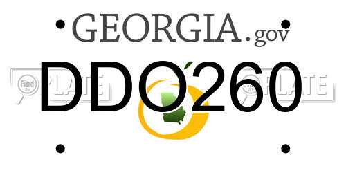 DDO260 Georgia License Plate