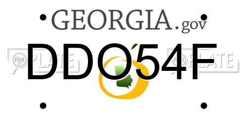 DDO54F Georgia License Plate