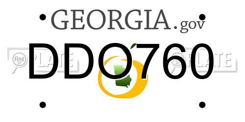 DDO760 Georgia License Plate