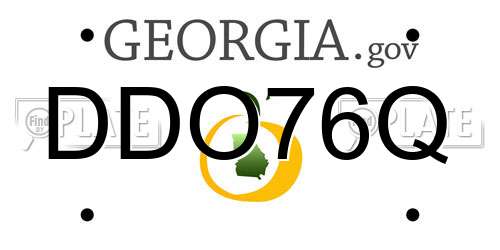 DDO76Q Georgia License Plate