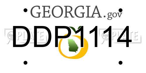 DDP1114 Georgia License Plate