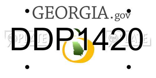 DDP1420 Georgia License Plate