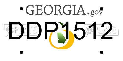 DDP1512 Georgia License Plate