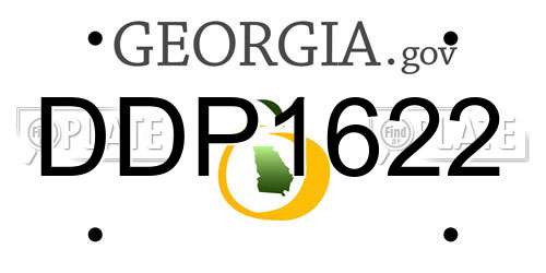 DDP1622 Georgia License Plate