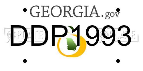 DDP1993 Georgia License Plate