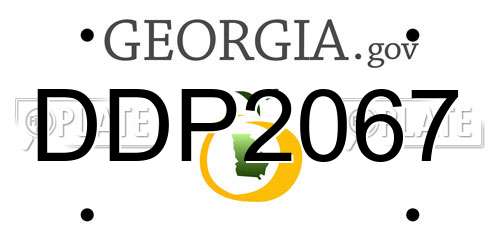 DDP2067 Georgia License Plate