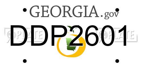 DDP2601 Georgia License Plate