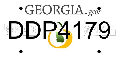 DDP4179 Georgia License Plate