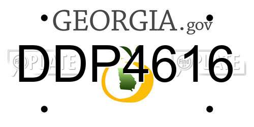 DDP4616 Georgia License Plate