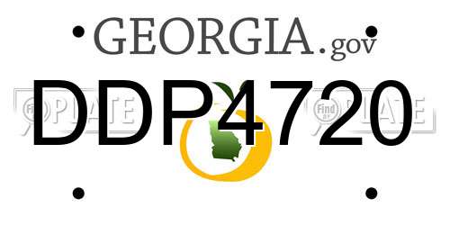 DDP4720 Georgia License Plate