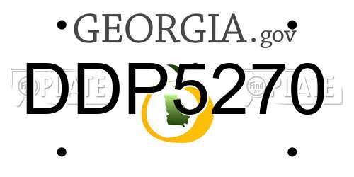 DDP5270 Georgia License Plate