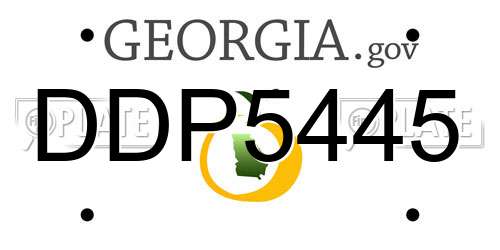 DDP5445 Georgia License Plate
