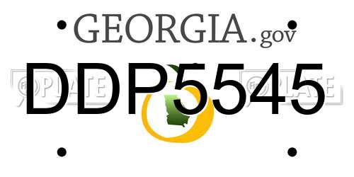 DDP5545 Georgia License Plate