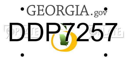 DDP7257 Georgia License Plate