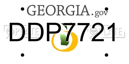 DDP7721 Georgia License Plate