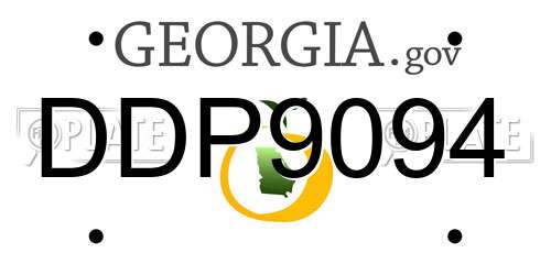 DDP9094 Georgia License Plate