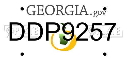 DDP9257 Georgia License Plate