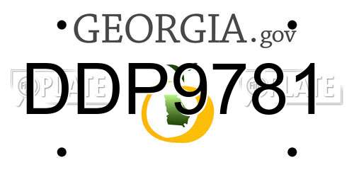 DDP9781 Georgia License Plate