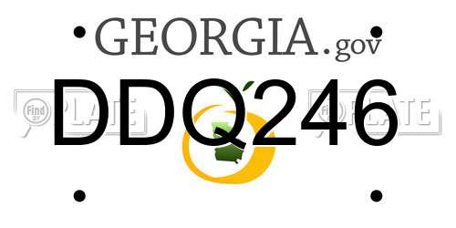 DDQ246 Georgia License Plate