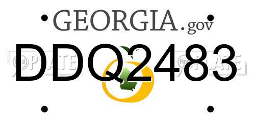 DDQ2483 Georgia License Plate