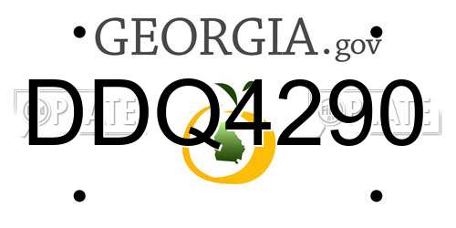 DDQ4290 Georgia License Plate