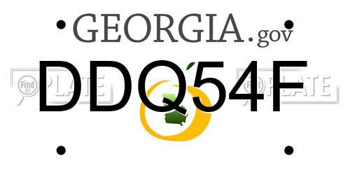 DDQ54F Georgia License Plate